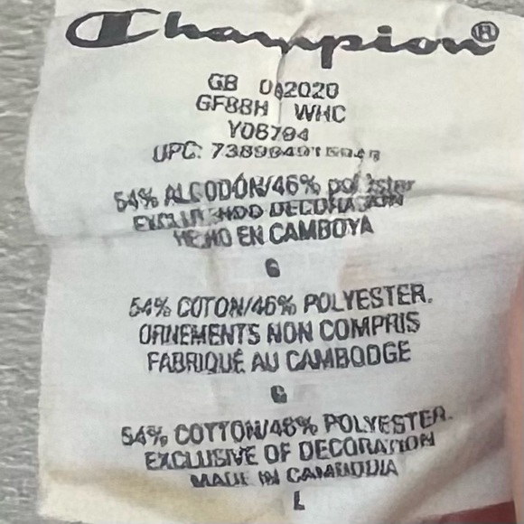 Champion Sweater Men’s L Large White Sweatshirt Pullover Athleisure - Picture 6 of 6